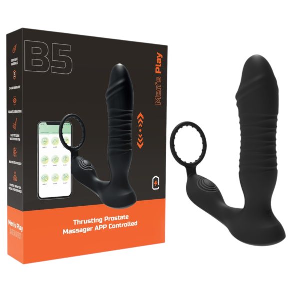 Men's Play - smart, stötande analvibrator (svart)