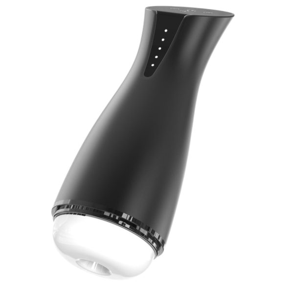 Men's Play - masturbator med sug och vibration - värmefunktion - svart