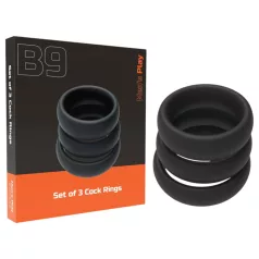   Men's Play - penisring set - tjock modell - svart (3 st)
