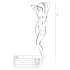 Passion BS008 - set med rosettdekor (vit) - S-L