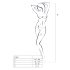 Passion BS008 - set med rosettdekor (vit) - S-L
