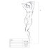 Passion BS014 - öppen nät-body med snörning (röd) - S-L