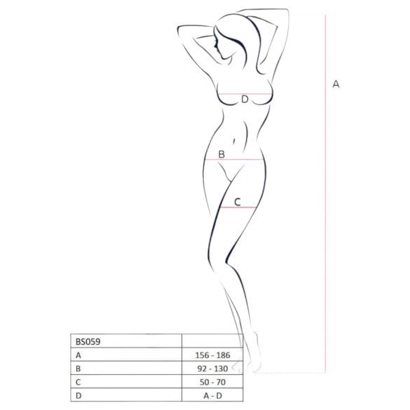 Passion BS059 - nätset - röd - S-L