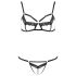 Passion Devil Solon - spetsig kroppsseldset (svart) - L/XL