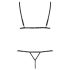 Passion Devil Solon - spetsig kroppsseldset (svart) - L/XL