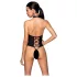 Passion Nancy - öppen body med korsband - svart - L/XL