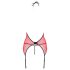 Passion Peonia - bh och stringtrosor - röd - set