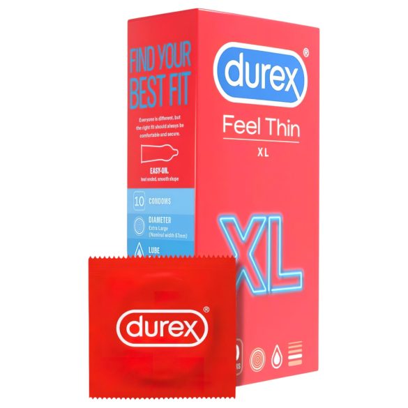 Durex Feel Thin XL - Naturlig känsla kondom (10 st)
