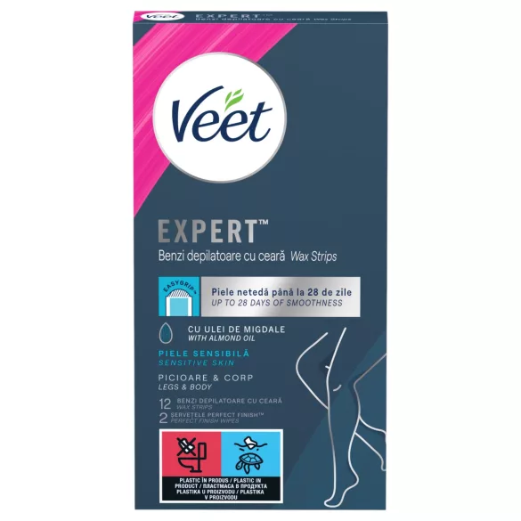 Veet Expert - färdiga vaxremsor - för torr hud (12 st)