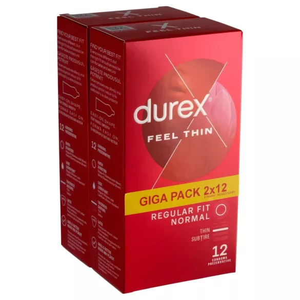 Durex - kondom - extra tunn för naturlig känsla - 2x12 st