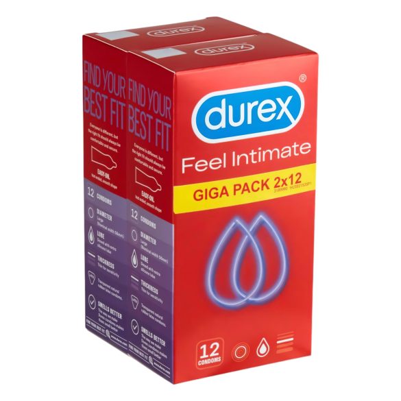 Durex Feel Intimate - tunn kondomförpackning (2x12 st)