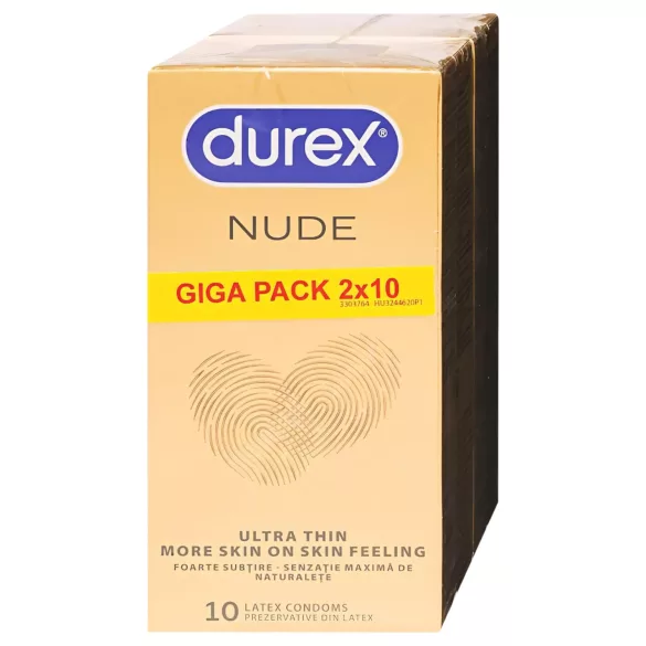 Durex Nude - extra tunna kondomer (2×10 st)