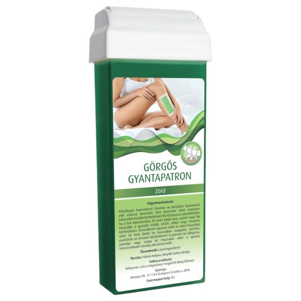 Rullkassett med vax - bred rullhuvud (100 ml) - grön