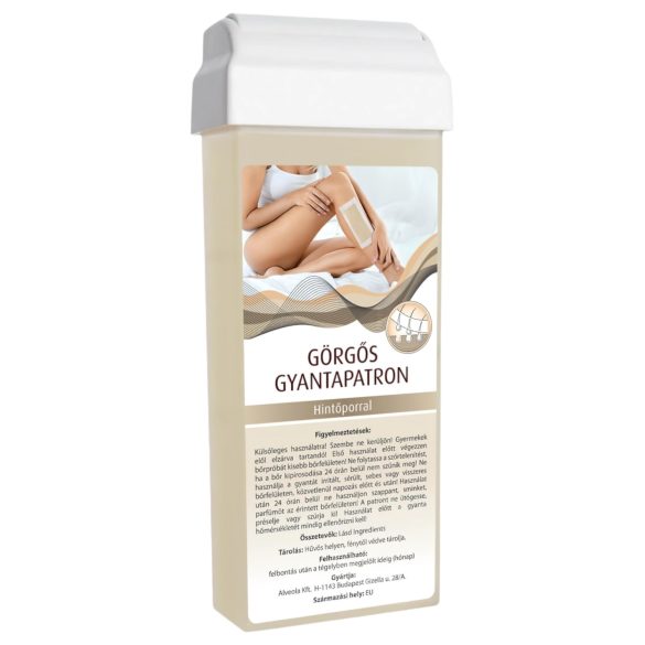 Rullbar vaxpatron - bred rullhuvud (100ml) - med talkumpulver