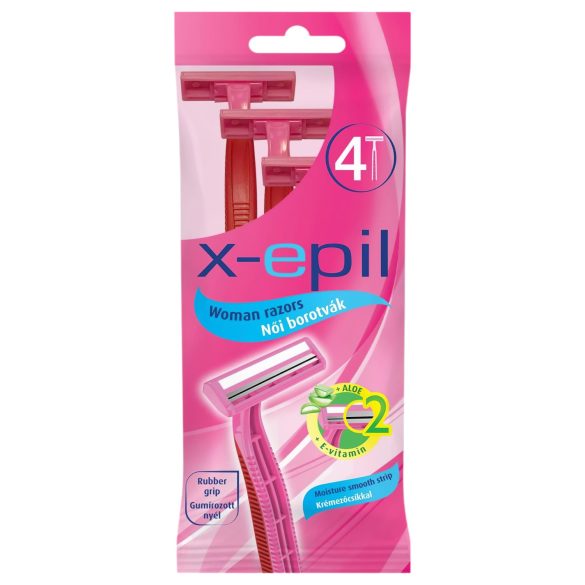 X-Epil - Engångsrakhyvlar för kvinnor, 2-bladiga (4 st)