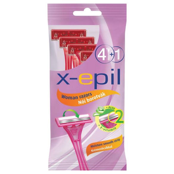 X-Epil - Engångsrakhyvel för kvinnor, 2-bladig (5 st)