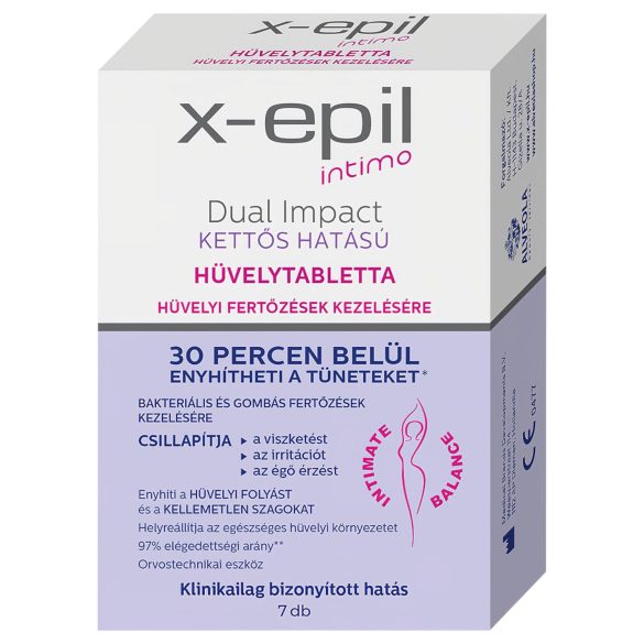 X-Epil Intimo Dual Impact - vaginaltablett - dubbel effekt - 7 st