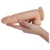 Desirel Titan - naturtrogen dildo med pung (natur)