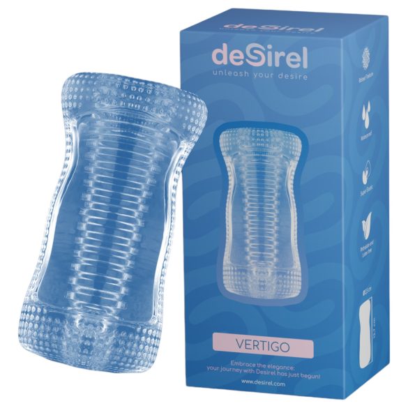 Desirel Vertigo – masturbator med ribbad insida (genomskinlig)