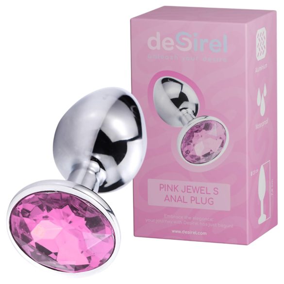 Desirel Pink Jewel S - analplugg (silver-rosa)