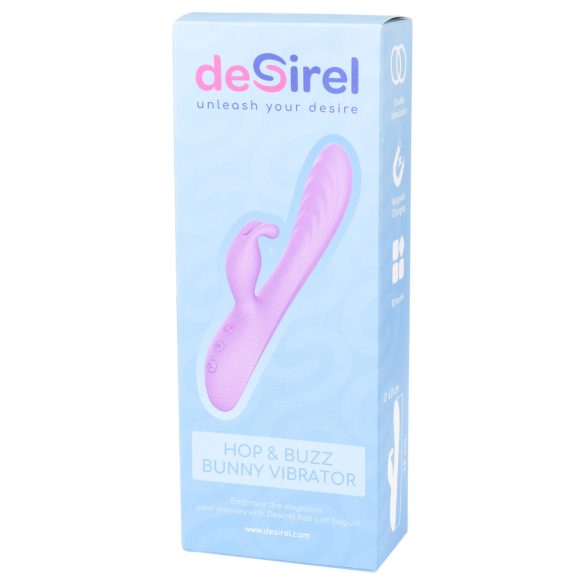 Desirel Hop & Buzz Bunny - rabbitvibrator med klitorisstimulator - silikon lila