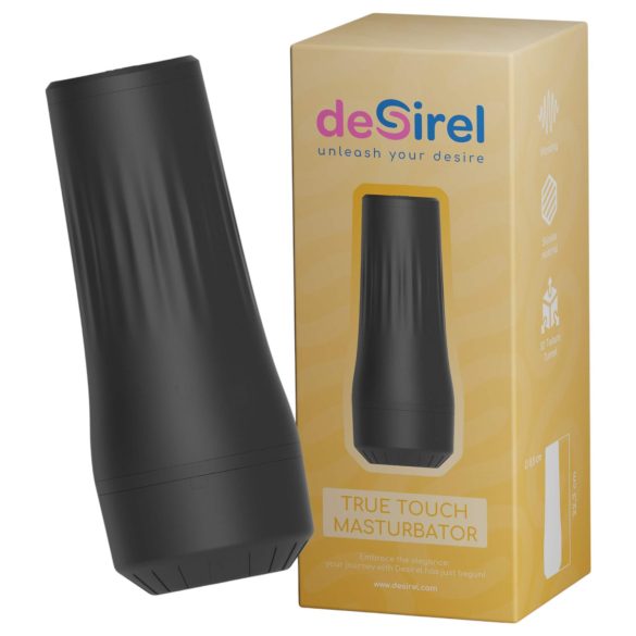 Desirel True Touch - realistisk vibratorfitta (natur-svart)