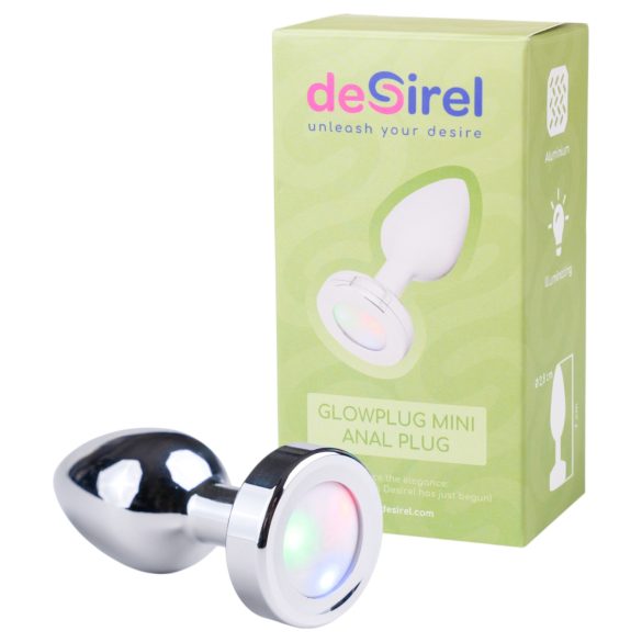 Desirel GlowPlug - analplugg med ljus - liten - silver
