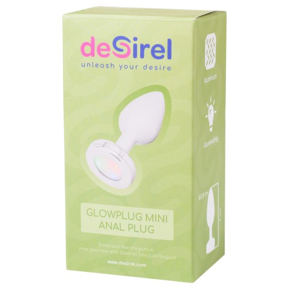 Desirel GlowPlug - analplugg med ljus - liten - silver