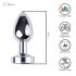 Desirel GlowPlug - lystande analplugg - liten (silver)
