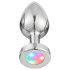 Desirel GlowPlug - lystande analplugg - liten (silver)