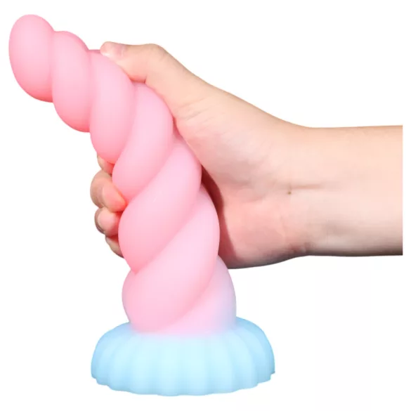 OgazR - dildo med ljus - enhörning - 22cm - regnbågsfärg