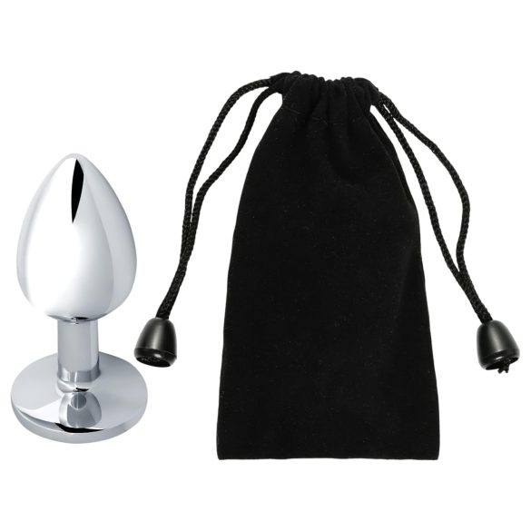 Sunfo - analplugg i metall - guldfärgad sten - silver