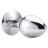 Sunfo - metall analplugg med gul sten (silver)