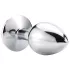 Sunfo - analplugg metall med rosa sten - silver