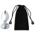 Sunfo - Metall Analplugg med Rosa Sten (Silver)