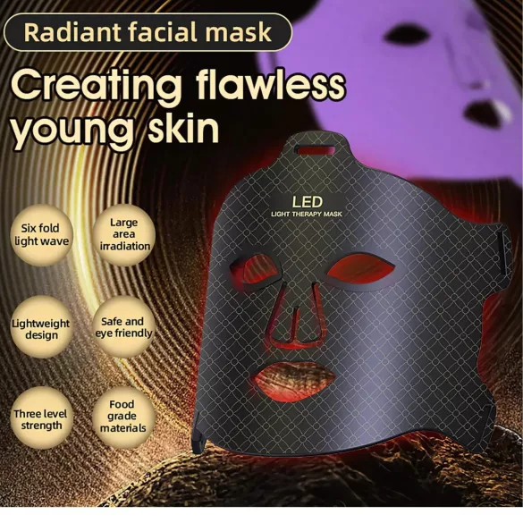 Fotonyngörande LED-ansiktsmask (4 ljusbehandlingslägen)