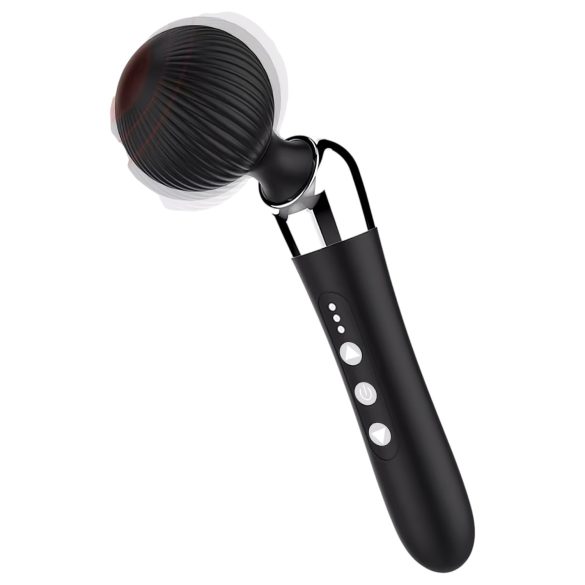 Massager - böjd vibrator - uppladdningsbar - svart