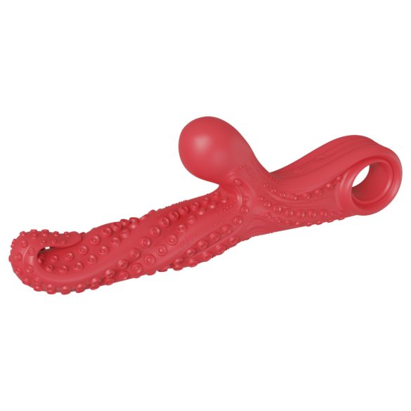 Monster Fuck - Vibrator med klitorisarm och tentakler - Röd
