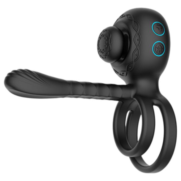 Biu-Biu - penisring och parvibrator - svart