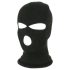 Balaclava - stickad mask med 3 hål - svart