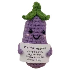 Positiv aubergine - dildo stickad design - lila
