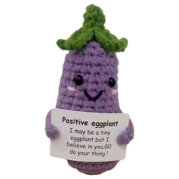 Positiv aubergine - dildo stickad design - lila