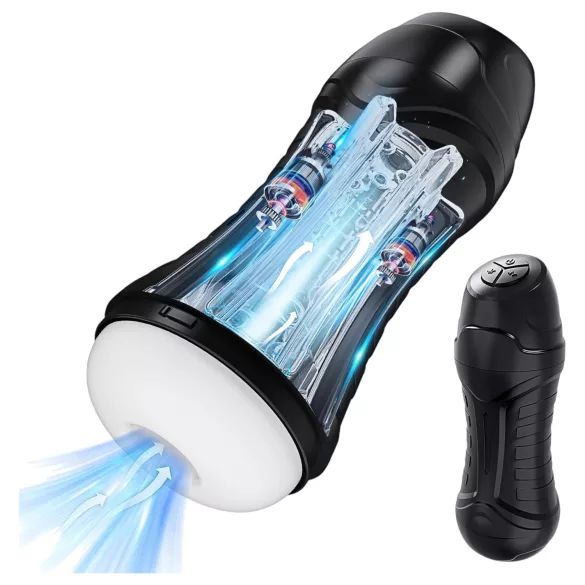 AlvUp - masturbator med sug och vibration - svart