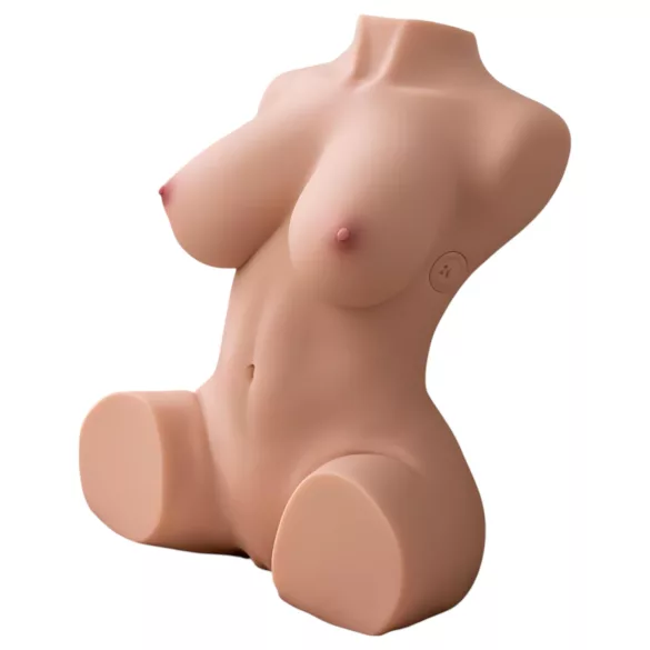 XISE Dania - masturbator torso med stötfunktion - naturfärg