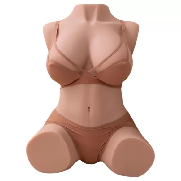 XISE Dania - masturbator torso med stötfunktion - naturfärg