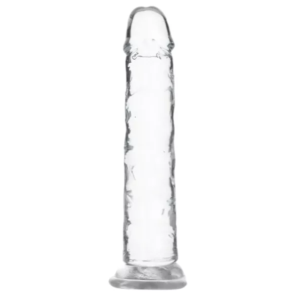 Addiction Crystal - dildo med sugkopp (genomskinlig) - 18 cm