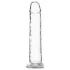 Addiction Crystal - dildo med sugkopp (genomskinlig) - 18 cm