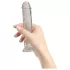 Addiction Crystal - dildo med sugkopp (genomskinlig) - 18 cm