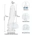Addiction Crystal - dildo med sugkopp (genomskinlig) - 18 cm