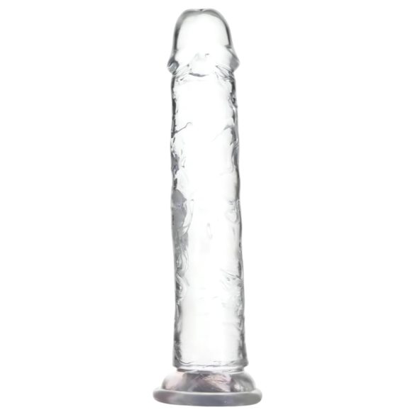 Addiction Crystal - sugande dildo med sugkopp (transparent) - 20cm